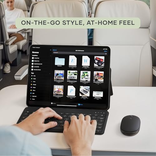 Satechi OntheGo Bluetooth Mouse, Connect Up to 3 Devices, for Laptop, Black | USB-C rechargeable battery, compact & portable, for laptop, computer, tablet - color: Black