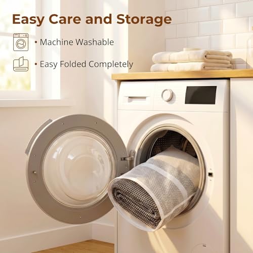 OIASKET 108L Cotton Rope Storage Basket for Living Room and Bedroom 25"x16"x16" Woven Laundry Basket, Heavy Duty Bin for Blankets, Pillows & Toys, Pet-Safe & Scratch-Free, Brown and Black - color: Brown & Black
