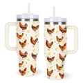 momocici 40oz Chickens Tumbler with Handle Gifts for Women.Chicken Lover Cups Tumbler Gifts for Women.40 oz Birthday Christmas Chicken Cup Tumblers for Chickens Lover. - style: Chicken