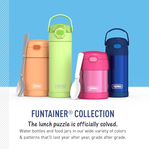 THERMOS FUNTAINER Water Bottle with Spout, 16oz, Frozen | Kids Stainless Steel Insulated Water Bottle, Keeps Drinks Cold Longer for School & Play, BPA-Free - color: Frozen, size: 16 Ounces