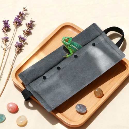 Adjustable Bearded Dragon Carriers Sling, Animal Sling Carrier Bag for Geckos, Crested Geckos, Lizards, Chameleons - Portable Reptile & Small Pet Outdoor Carrier Bag (Gray) - color: Gray