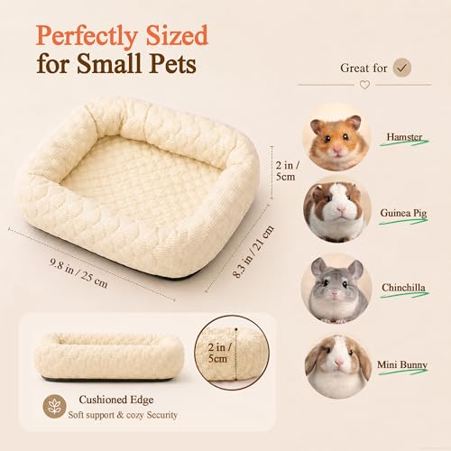Small Animal Cooling Bed, Ice Silk Summer Pet Bed with Raised Pillow Edges, Non Slip Sleeping Mat for Guinea Pigs, Hamsters, Rabbits and Other Small Pets - color: Yellow