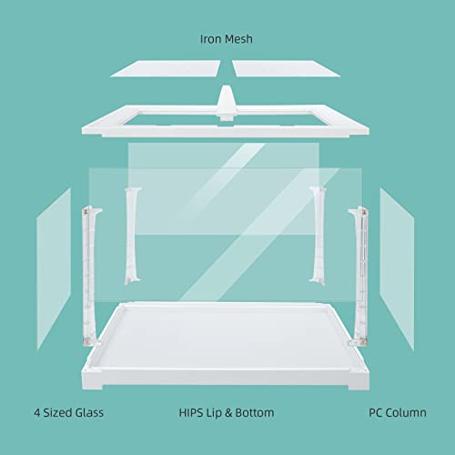 Niteangel Stacker Series Hamster Cage - Stackable & Large Glass Enclosure for Hamster Gerbils Mice Lemming Degus or Other Small-Sized Pets | Stackable Vertically or Horizontally to Expand Space & Large Glass Enclosure for Hamster Gerbils Mice or Small-Siz