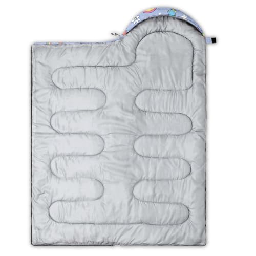 Kids Sleeping Bag for Boys Girls,3D Basketball Print-Lightweight Warm Portable Outdoor Indoor-Waterproof Cold Weather Resistant Sleeping Bag for Camping Hiking - color: Unicorn