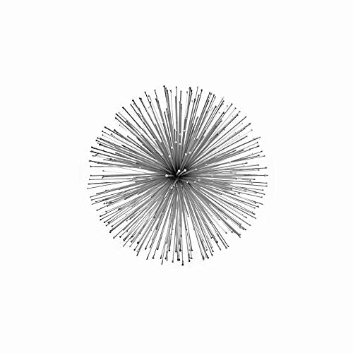 Modern Day Accents 5151 Erizo Spiked Medium Silver Sphere, 8" D - color: Silver, size: Medium