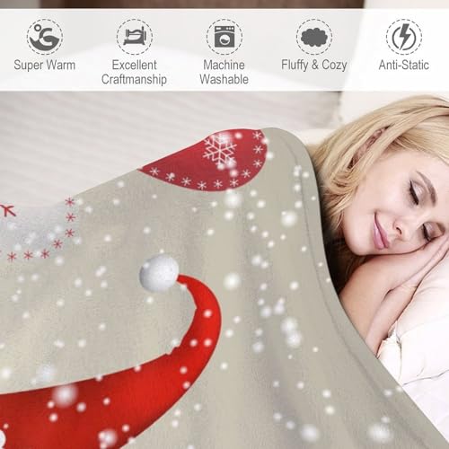 Christmas Gnome Tomte Blanket Super Soft Cozy Throw Blanket, Lightweight Fuzzy Comfy Flannel Blanket Warm Plush Throw Blankets for Couch, Sofa, Bed Travel and Camping Blanket Gifts 80"x60" - color: Christmas Gnome, size: 80"x60"