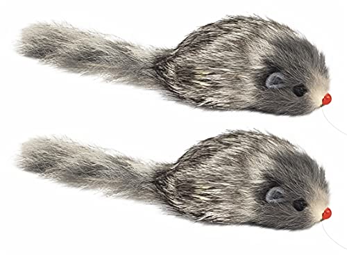 Realistic Mouse Prank Toy, Includes 2 Mice for Twice The Fun, Makes A Great Fake Rat Gag Prank for Home, Office and More