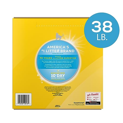 Purina Tidy Cats Clumping Cat Litter, Glade Clear Springs, 38 lb | Lightweight, low dust multi-cat litter with 10-day odor control and fresh floral fragrance - size: 38 Pound (Pack of 1)