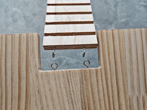 Wooden Hamster Platform Ladder Toy Climbing Stairs, Wood Gerbils Climbing Bridge, Guinea Pig Ramp, Pet Cage Accessories, Small Animal Hedgehog Chinchilla Stand Platform
