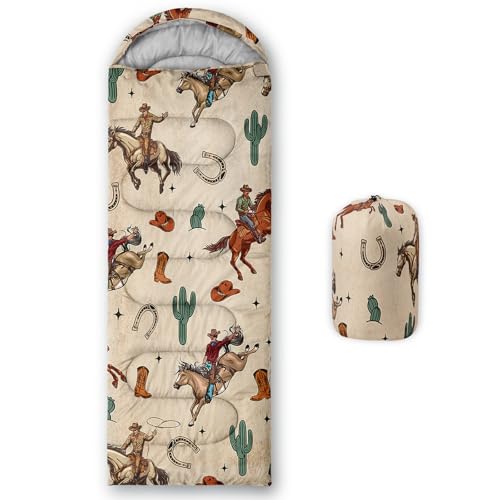Camping Sleeping Bags Warm & Cool Weather Waterproof Backpacking Sleeping Bag All Seasons Camping, for Adult Kids Boy Girls Camping Gear Equipment, Traveling - color: G-Horse1