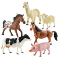 Zippytots 6PCS Farm Animal Toys for Kids 3-5 Realistic Plastic Farm Animal Figurines Educational Learning Toy for Toddlers Boys Girls Kids Farm Toys - style: 6-PC Farm Animal Figures Set