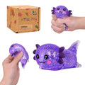 Axolotl Squishy Toy, Soft Slow Rising Sensory Fidget Toy, Cute Stretchy Axolotl Squeeze Toy, Stress Relief Desk Toy Gift for Kids and Adults(Purple) - color: Purple
