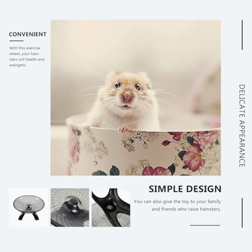 BESPORTBLE Quiet Hamster Running Wheel Silent Exercise Wheel for Hamsters Hedgehogs and Chinchillas 12-Inch Plastic for Small Pets