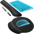 KTRIO Keyboard Wrist Rest & Mouse Pad with Wrist Rest, Black | Memory Foam Wrist Support, Ergonomic Design, Non-Slip Base, Office and Home Use - color: Black