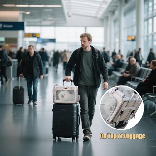 Small Dogs Carrier Airline Approved Soft Cat Carriers Stylish Expandable Pets Carriers Puppies Kitties Cage,Ventilated,Rabbit Bunny Small Animals Travel Outdoor Khaki Color - color: Khaki