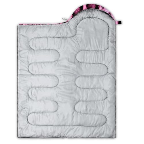 QOOMO Camping Sleeping Bags,3 Season Warm & Cool Weather,Lightweight,Waterproof Sleeping Bags for Adults & Kids,Traveling,and Outdoors,Camping Gear Equipment - color: Leopard Print 24