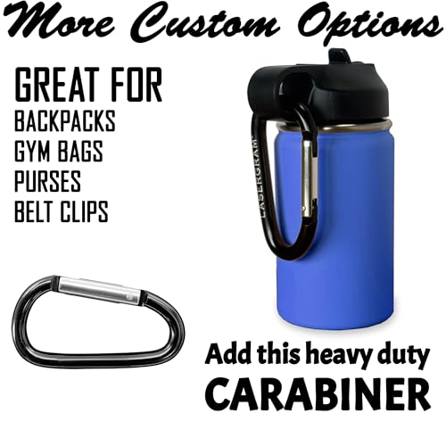 LaserGram Personalized 12oz Water Bottle, Rat (Dark Blue) | Engraved Gift, Vacuum Insulated Stainless Steel, Flip-Top Straw Lid, Laser Engraved With Your Name - color: Dark Blue, size: 12 Ounces