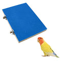 Dnoifne 7.9×5.9 Inches Large Bird Perch Stand Platform, Natural Wooden Bird Cage Accessories, Bird Stand Perch with Rough Quartz Sand Surface for Parrot, Parakeet, Budgies, Cockatiel, Rats - size: 7.9 × 5.9 Inches Blue