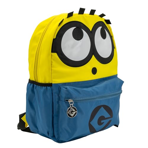AI ACCESSORY INNOVATIONS Despicable Me Minions Backpack for Boys & Girls, Kids 16 Inch Schoolbag with 3D Features, Yellow - style: Minions