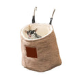 Sugar Glider Hanging Sleeping Pouch, Warm Soft Bed for Small Pets | Double layer thick construction, machine washable fabric,enclosed privacy nest, resting shelter for small pets - color: Coffee