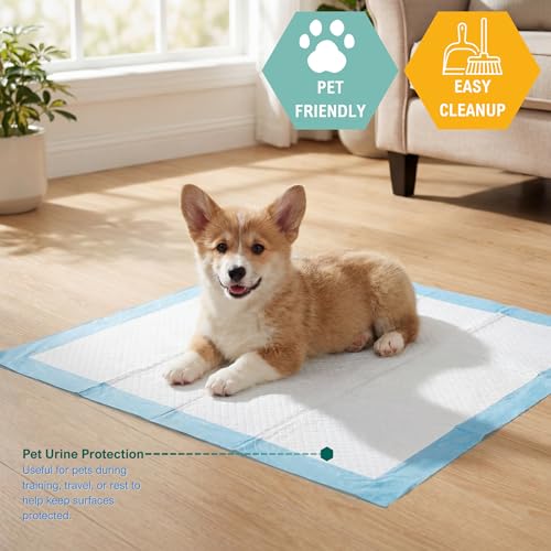 MED Pride Disposable Underpads 17x24 in,Super Absorbent,Incontinence,100 Ct