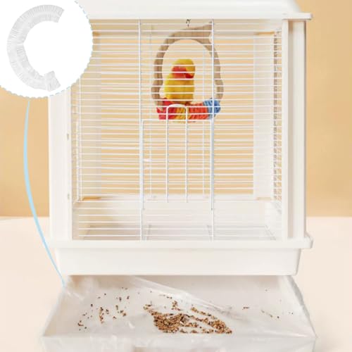 50 PCS Disposable Rabbit Cage Liner Bags, Clear Plastic Rabbit Cage Liner Bag, Rabbit Litter Box Lines for Rabbits, Chinchillas, Hedgehogs, Quick and Easy Cleaning