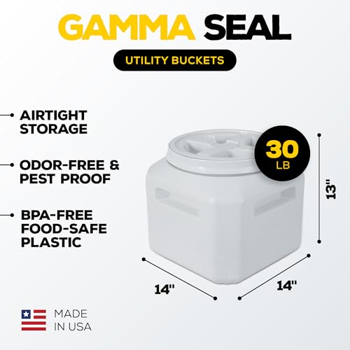 Vittles Vault Traditional Pet Food Storage Container For Dog Kibbles/Bird Seed/Oatmeal/Rice/Flour/Cereal, BPA Free Plastic, Sealed Airtight For Cat Food, Up To 30 lb, Made in USA, With Scoop, Gray - size: 30 Pounds