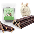 Bissap Apple Sticks for Rabbits, Natural Bunny Chew Toys and Treats for Chinchilla Guinea Pig Hamster Gerbil Small Animals Pet Apple Wood Stick Toys Teeth Grinding (120g/4.2oz) - size: 4.2 Ounce (Pack of 1)