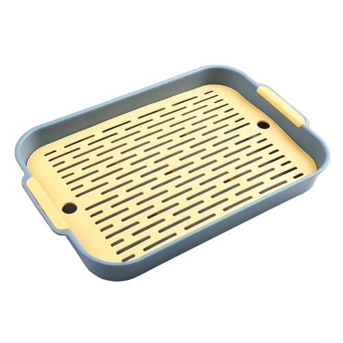 1PC ABS Rabbit Litter Tray, Guinea Pig Litter Pan, Pet Potty Training Toilet Tray, Small Animals Corner Litter Box for Hamster Ferret Chinchilla Hedgehog Bunny, Detachable Design(D)