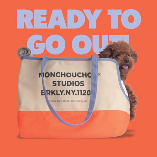Dog Tote Bag for Small Dogs 4–20 lbs with Safety Leash, Purse Carrier,Beige | safety leash hooks, removable cushion cover, and flat support base for comfortable everyday travel and hands-free carrying. - color: Brooklyn-BG