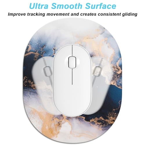 Rimilak Small Mouse Pad 6 x 8 Inch, Takes up Wrist and Mouse Space, Waterproof Compact Mini Mouse Mat for Laptop Computer Wireless Mouse Keyboard Home Office Travel,Blue Gradient Marble - color: Blue Gradient Marble, size: 8L x 6W inches