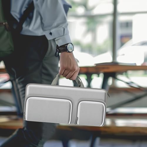 Keyboard Carrying Case for Logitech MK270 MK345 MK335 MK955 | For Office Users, Commuters, and Travelers; Organizer with Mouse and USB Receiver Pocket, Case Only - Gray - color: Grey