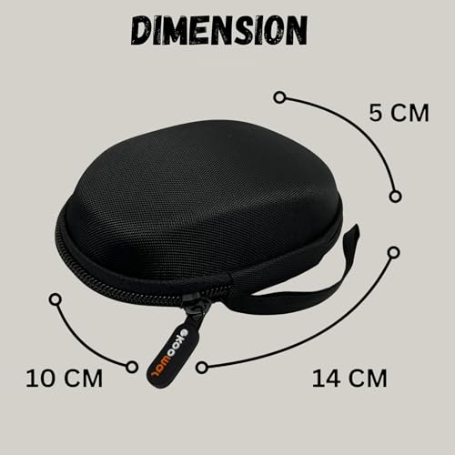 Hard Travel Case Bag for MX Master 3, MX Master 2S, and Wireless Mouse - Waterproof & Shockproof EVA Case with Hand Strap, 360° Zipper - Perfect for Travel Mouse (Pale Grey)