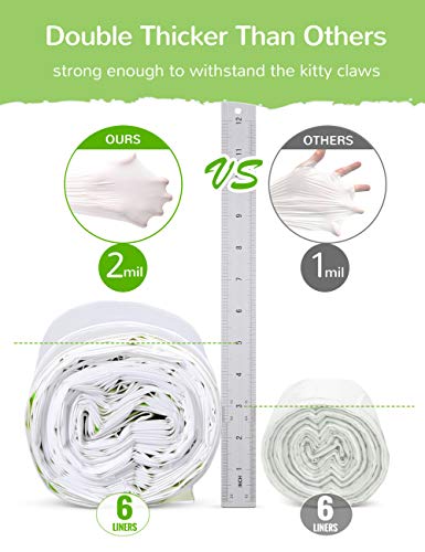 Litter Box Liners, 28 Count Giant Jumbo Cat Litter Pan liners, Drawstring Litter Liner Bags For Litter Box Pan, Extra Large Thick Kitty Litter Liner XXL, Eco Friendly Pet Supplies (45" x 18") - size: 1 Count (Pack of 28)