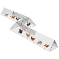 Large Metal Chicken Run Tunnel Waterproof Cover Outdoor Poultry Coop