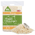Niteangel 65L Aspen Shaving Hamster Beddings for Syrian Dwarf Hamster Gerbil Mice Degu Rat Rabbit Bunny Guinea Pig Chinchilla Hedgehog or Other Small Pets (65L - 15mm) | Respiratory-Friendly & Encourage Digging Instinct - DIY Tunnel System for Syrian Dwar
