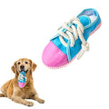 IFOYO Squeaky Dog Chew Toy, Mini Sneaker Interactive Toy for Small Dogs | Durable Mini Sneaker, Built-In Squeaker, Encourages Chewing And Interactive Play, For Puppies And Small To Medium Dogs, Blue