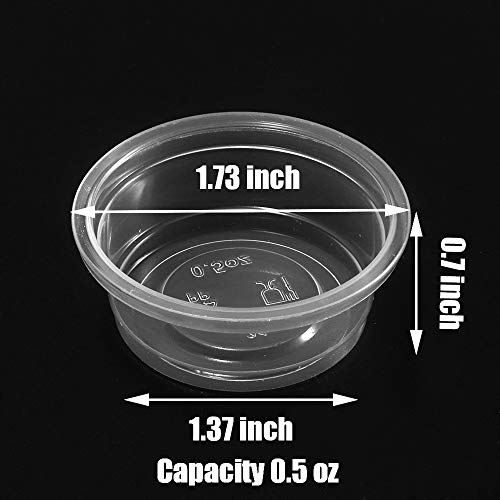 Lizard Crested Gecko Food Water Feeding Cups, 200 pcs, 0.5oz | Reptile Feeder Bowls, For Lizard and Other Small Pet, Ledge Accessories Supplies