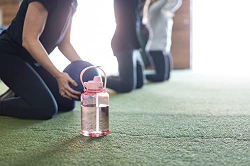 Simple Modern Half Gallon Water Bottle with Straw Lid | 64oz, Ombré | Summit Reusable Plastic Water Bottle | Motivational Markers, Push-Button Flip Straw Lid | Made Without BPA | Sorbet