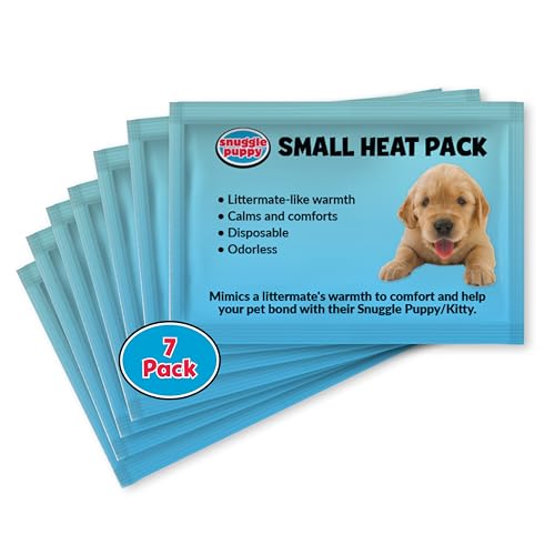Snuggle Puppy Replacement Heat Packs for Junior (7 Count) - Disposable Pet Comfort Warmers for Puppy Anxiety Relief - Odorless, Non-Toxic, All Natural - Fits Smaller Junior Size - size: 7-Pack