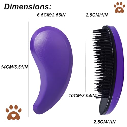 Puppy Brush, Soft Dog Brush for Grooming, Puppy Hair Remover Brush Comb, Grooming Tool for Poodles,Teddy, Yorkies, Maltese, Shih Tzu, Chihuahua, Deep Purple - color: Deep Purple
