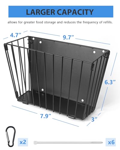 X Large Rabbit Hay Feeder Guinea Pig Hay Feeder Metal Frame Bunny Hay Holder Guinea Pig Hay Holder for Bunny, Guinea Pigs, Chinchillas, Small Animals (1 Pack) - color: 1-Pack Black