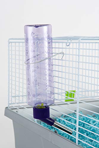 Lixit Standard Cage Water Bottles for Rabbits, Ferrets, Guinea Pigs, Hamsters, Rats, Mice and Other Small Animal's (8 Ounce, Purple) - color: Clear, size: 8 Ounce