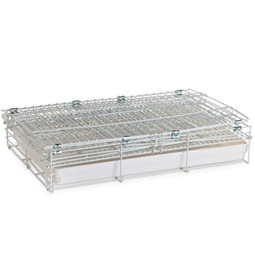 Large Durable Metal Travel or Veterinary Easy Collapsable Parrot Bird Carrier Beaks Proof Carrier Cage Easy Clean Pull Out Tray Stainless Steel Feeder Bowls Natural Wooden Perch - color: Black