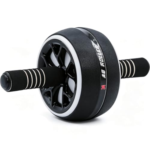 AB Wheel Roller, Exercise Abdominal Wheel Fitness for Gym & Home, Work-out Strength-Training Equipment with Knee Pad