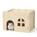 Wood Hamster Hideout, Wooden Hamster Hideout House Chew-Safe | Hamster Explorer for Gerbils Hamsters Small Pets