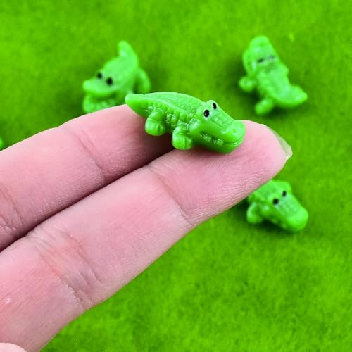 60 Pieces Mini Crocodile Animals Tiny Resin Animals for Dollhouse Fairy Garden Landscape Aquarium Party Decorations - style: Crocodile