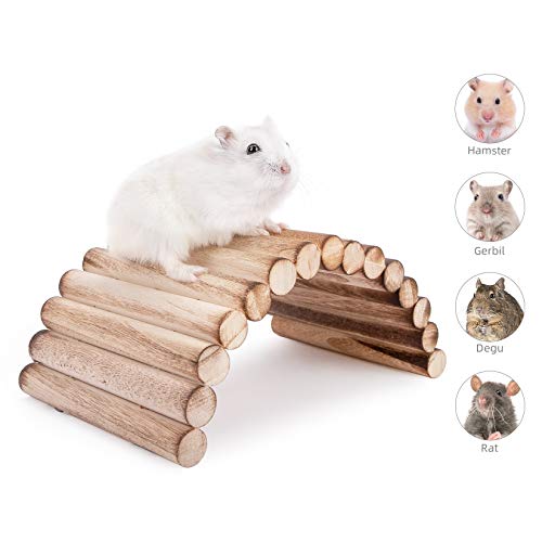 Niteangel Small Animal Climbing Toy: 7.8" x 3.9" Bendable & Flexible Shape | Underground Hideout & Dome Shelter - Suspension Bridge Ladder for Hamsters Gerbils Mice Rats Guinea Pigs or Other Small Pets - size: 7.8'' x 3.9''