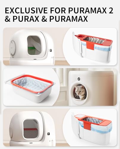 PETKIT PuraX PuraMax Replaced Waste Bags-5 Rolls | Portable Cat Litter Waste Receptacles Bags for Self-Cleaning Cat Litter Box - color: 5 roll (100count)