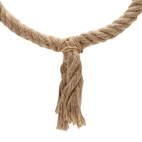 Bird Rope Swing Toy Parrot Climbing Perch Stand for Cockatiel Conure Cockatoo Parakeet Cage Hanging Decor (B: Round)
